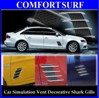 Car Simulation Vent / Decorative Shark Gill Car Side Vents (One Pair)